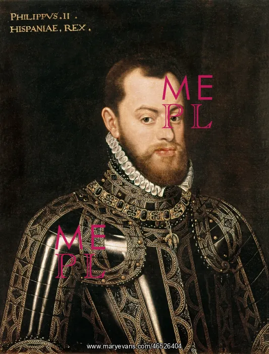  : Philip II. Portrait by anonymus author. Renaissance art. Cinquecento. Oil on canvas