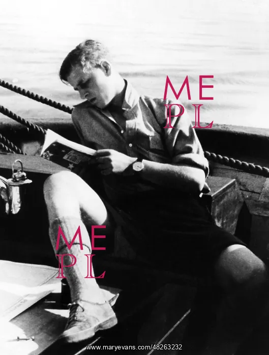 : Philip on a school boat, ca. 1934 : Philip on a school boat, ca. 1934
