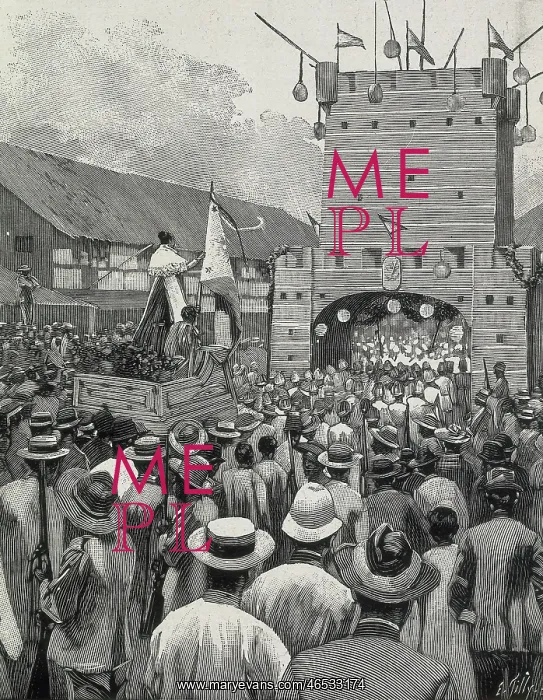 : Philippines (1899). Protest in Manila. Engraving : Philippines (1899). Protest in Manila. Engraving