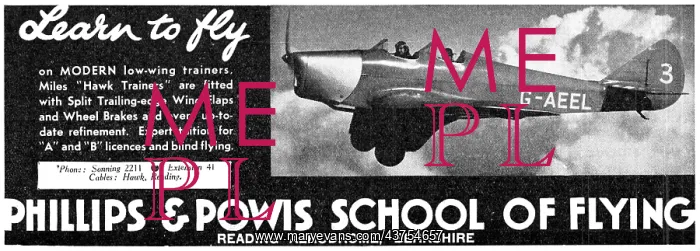 : Phillips & Powis Flying School Reading : Phillips & Powis Flying School Reading