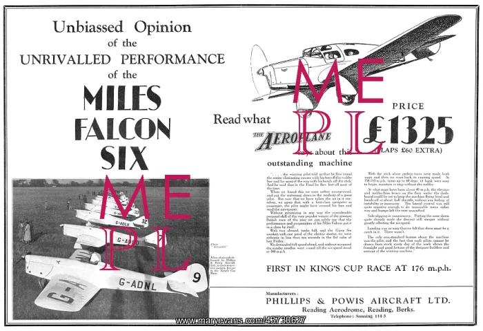  : Phillips & Powis Miles Falcon Six