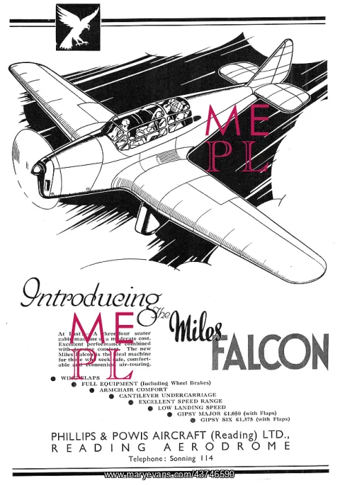 : Phillips & Powis. Miles Falcon : Phillips & Powis. Miles Falcon