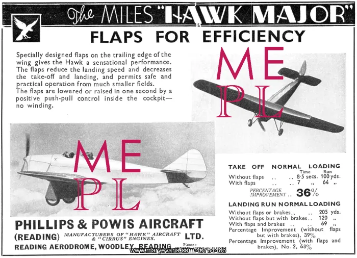 : Phillips & Powis. Miles Hawk Major : Phillips & Powis. Miles Hawk Major