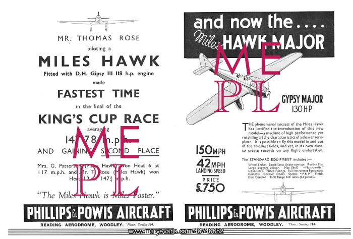  : Phillips & Powis. Miles Hawk Miles Hawk Major