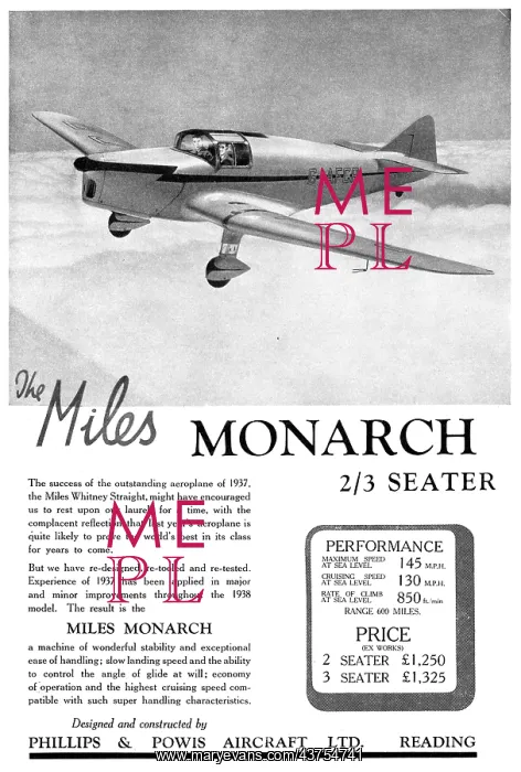 : Phillips & Powis - Miles Monarch : Phillips & Powis - Miles Monarch