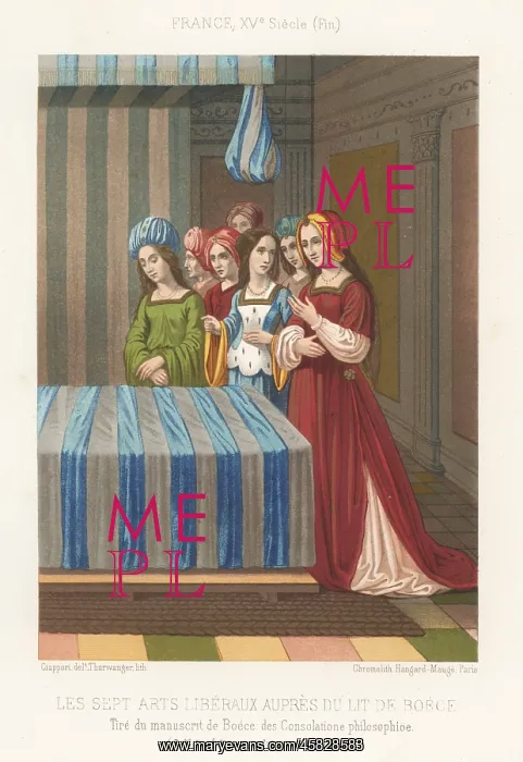 : Philosophy presenting the seven liberal arts to Boethius : Philosophy presenting the seven liberal arts to Boethius