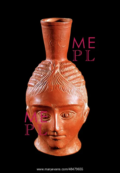 : Phoenician anthropomorphic head, on a wine Jug : Phoenician anthropomorphic head, on a wine Jug