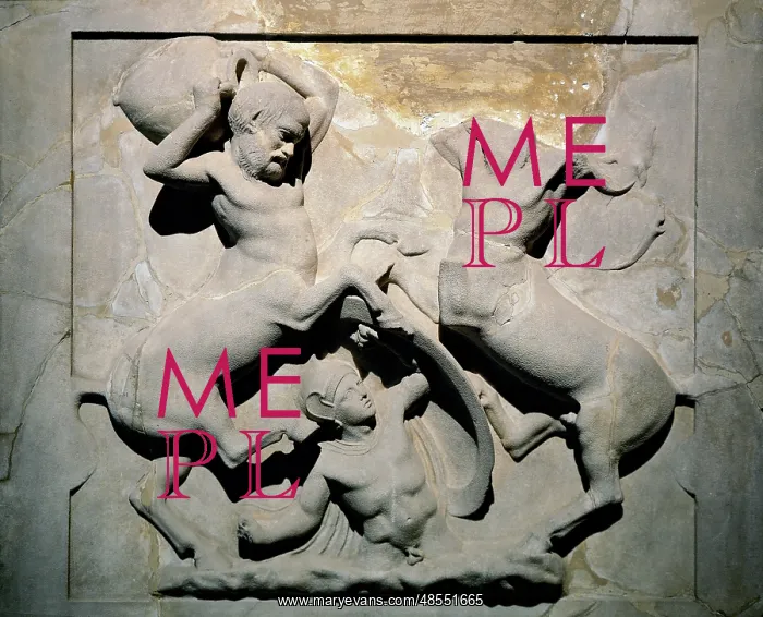 : Phoenician. Lycian Sarcophagus. 5th BC. Batlle of centaurs a : Phoenician. Lycian Sarcophagus. 5th BC. Batlle of centaurs a