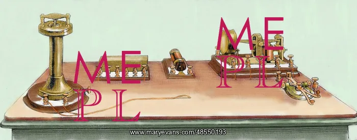: Phonoplex telegraph invented by Thomas Alva Edison (1847-193 : Phonoplex telegraph invented by Thomas Alva Edison (1847-193