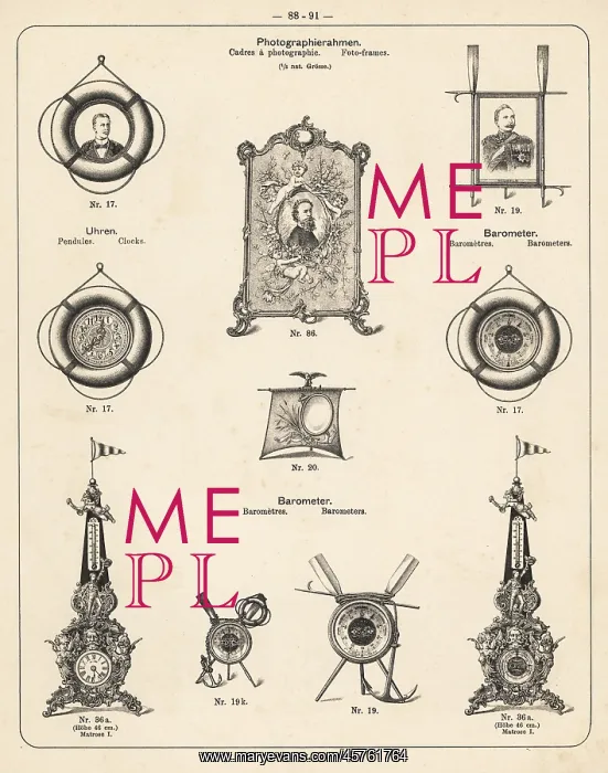 : Photo frame, barometer and clock : Photo frame, barometer and clock