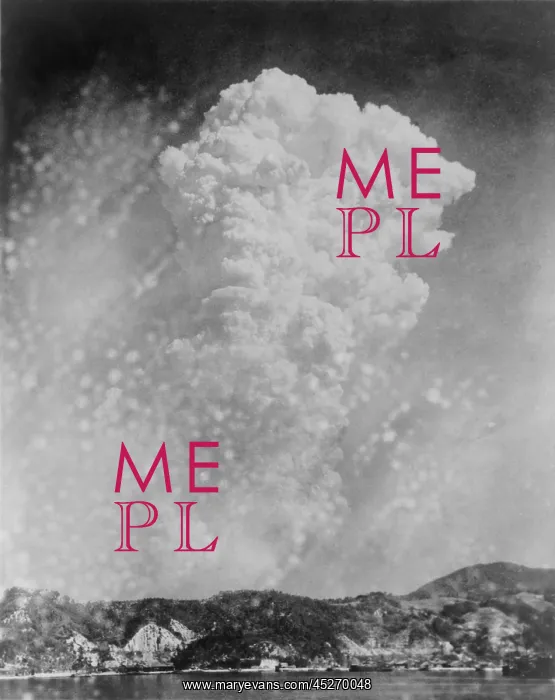 : Photo of Hiroshima bomb explosion from a photo : Photo of Hiroshima bomb explosion from a photo