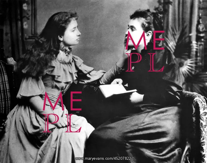 : Photo illustrates how Helen Keller (left) ? : Photo illustrates how Helen Keller (left) ?