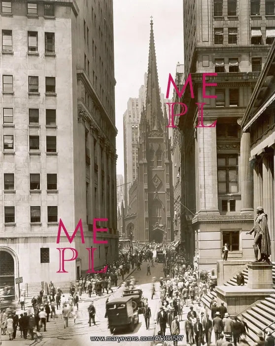 : PHOTO, WALL STREET 1929 : PHOTO, WALL STREET 1929