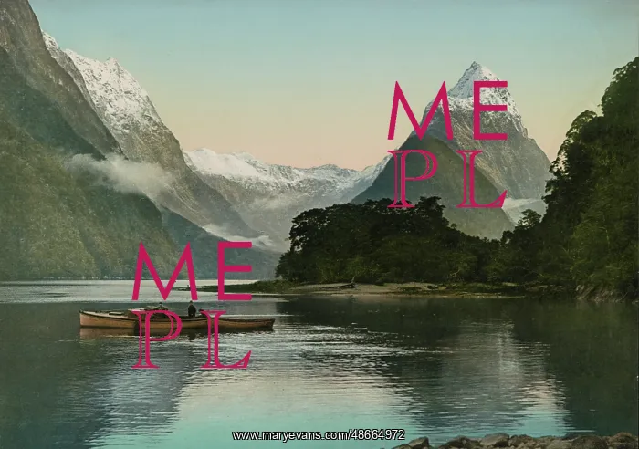 : Photochrom print of Mitre Peak and Sinbad Gully : Photochrom print of Mitre Peak and Sinbad Gully