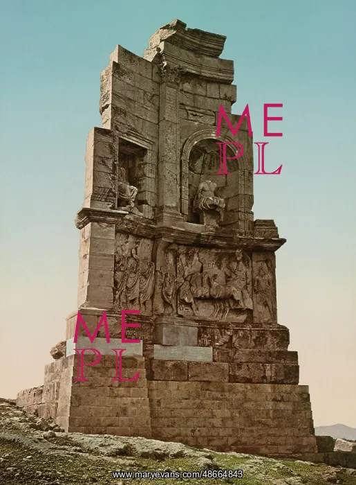 : Photochrom print of The Philopappos Monument in : Photochrom print of The Philopappos Monument in