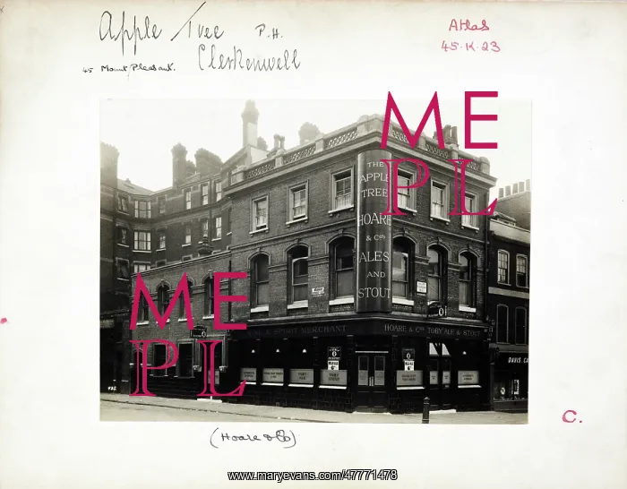 : Photograph of Apple Tree PH, Mount Pleasant, London : Photograph of Apple Tree PH, Mount Pleasant, London