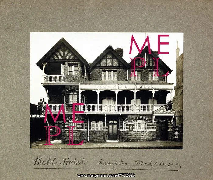 : Photograph of Bell Hotel, Hampton, London : Photograph of Bell Hotel, Hampton, London
