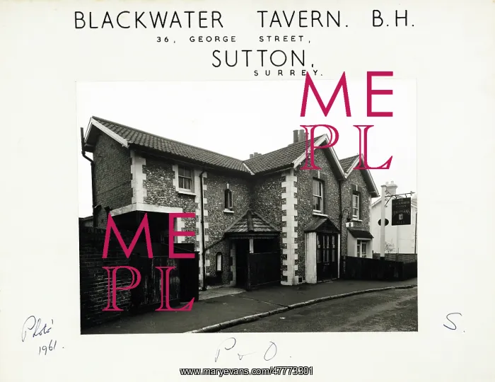 : Photograph of Blackwater Tavern, Sutton, Surrey : Photograph of Blackwater Tavern, Sutton, Surrey