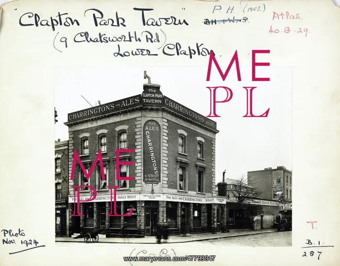 : Photograph of Clapton Park Tavern, Lower Clapton, London : Photograph of Clapton Park Tavern, Lower Clapton, London