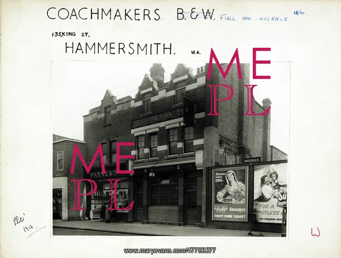 : Photograph of Coachmakers PH, Hammersmith, London : Photograph of Coachmakers PH, Hammersmith, London