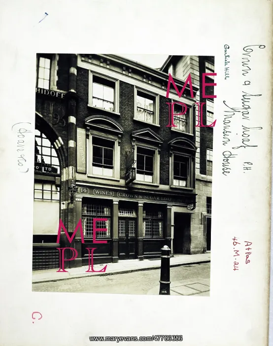 : Photograph of Crown & Sugar Loaf PH, Mansion House, London : Photograph of Crown & Sugar Loaf PH, Mansion House, London