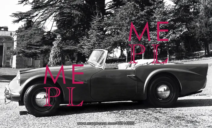 : A photograph of a Daimler SP250 : A photograph of a Daimler SP250