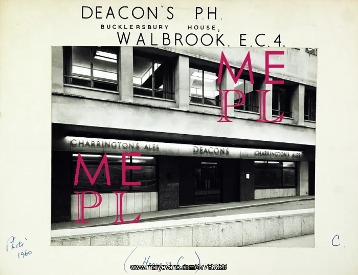 : Photograph of Deacons PH, Walbrook, London : Photograph of Deacons PH, Walbrook, London