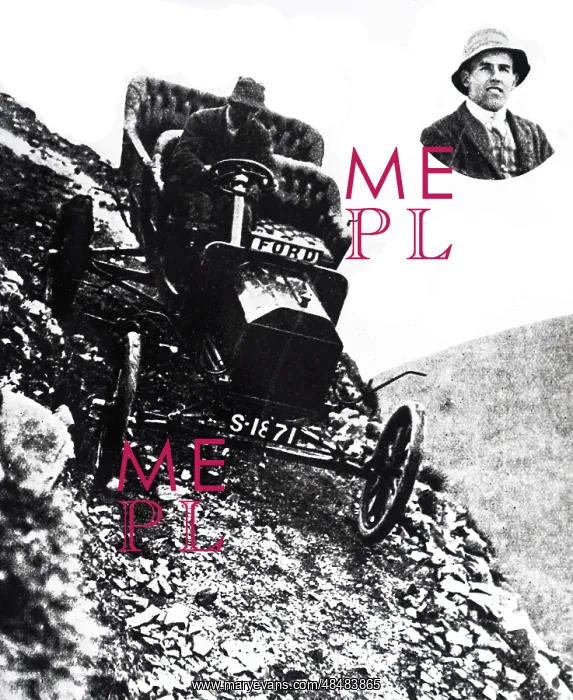 : A photograph of an early Ford being tested : A photograph of an early Ford being tested