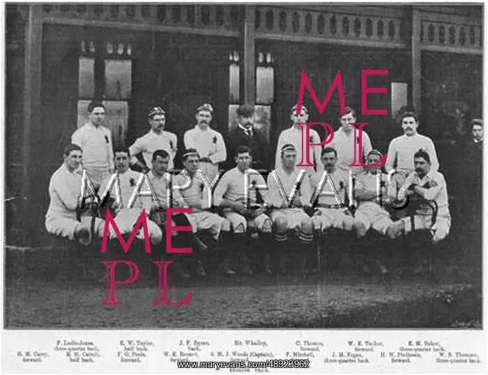 : Photograph of the England rugby team : Photograph of the England rugby team