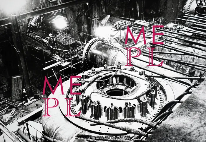 : Photograph of the generation of hydroelectricity : Photograph of the generation of hydroelectricity