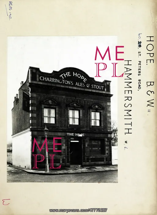 : Photograph of Hope PH, Hammersmith, London : Photograph of Hope PH, Hammersmith, London