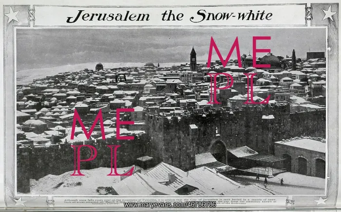 : Photograph of Jerusalem, Palestine in snow : Photograph of Jerusalem, Palestine in snow