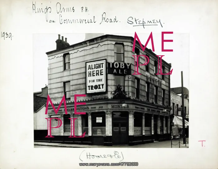 : Photograph of Kings Arms, Stepney, London : Photograph of Kings Arms, Stepney, London
