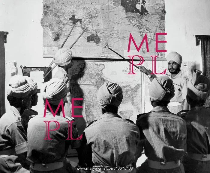  : Photograph of map briefing