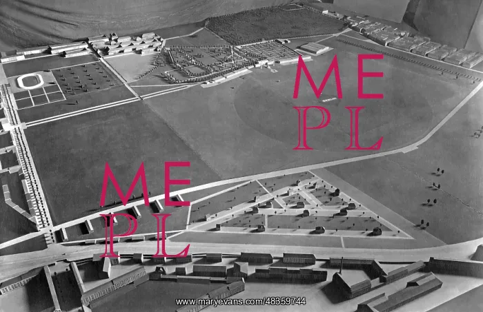 : Photograph of a model of the Tempelhof Field, 1926 : Photograph of a model of the Tempelhof Field, 1926