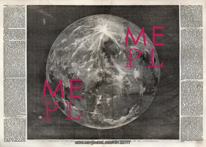 : Photograph of the moon exhibited : Photograph of the moon exhibited