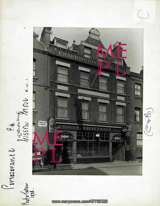 : Photograph of Perseverance PH, Marylebone, London : Photograph of Perseverance PH, Marylebone, London