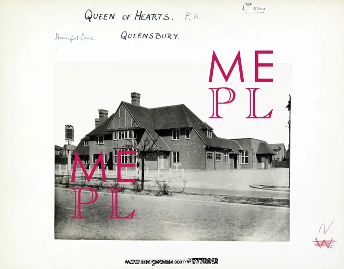 : Photograph of Queen Of Hearts PH, Queensbury, Greater London : Photograph of Queen Of Hearts PH, Queensbury, Greater London