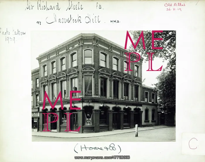 : Photograph of Sir Richard Steele PH, Haverstock Hill, London : Photograph of Sir Richard Steele PH, Haverstock Hill, London