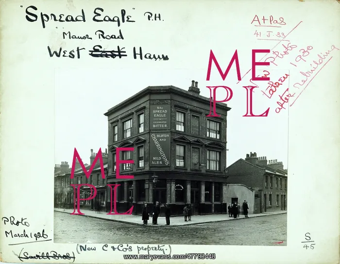 : Photograph of Spread Eagle PH, Stratford (Old), London : Photograph of Spread Eagle PH, Stratford (Old), London
