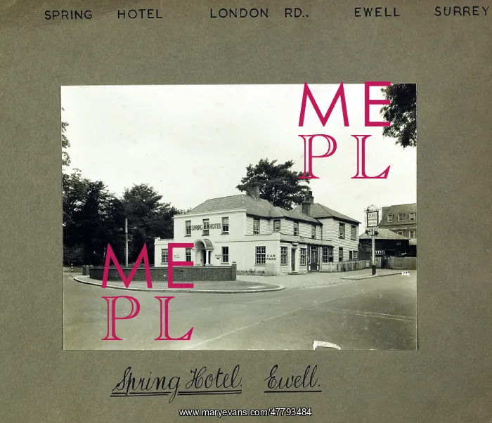 : Photograph of Spring Hotel, Ewell, Surrey : Photograph of Spring Hotel, Ewell, Surrey