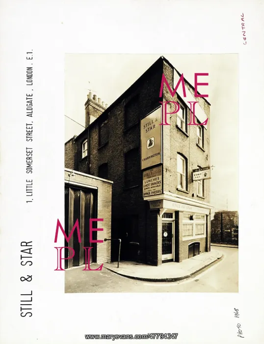 : Photograph of Still & Star PH, Aldgate, London : Photograph of Still & Star PH, Aldgate, London