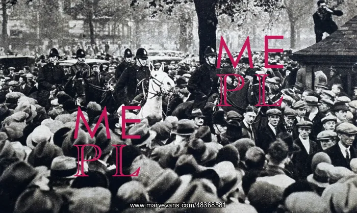: Photograph taken during the 1932 protests against : Photograph taken during the 1932 protests against