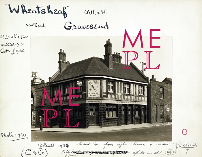 : Photograph of Wheatsheaf PH, Gravesend, Kent : Photograph of Wheatsheaf PH, Gravesend, Kent