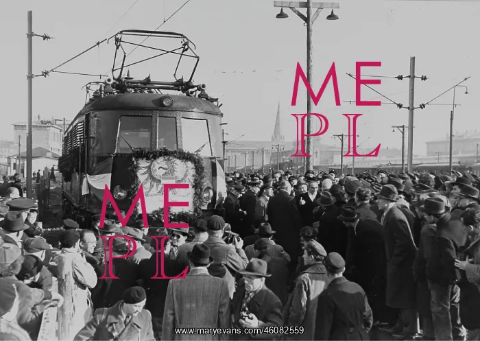 : Photograph.Opening of electrified Westbahn railway : Photograph.Opening of electrified Westbahn railway
