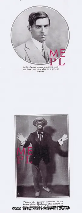 : Two photographs of Eddie Cantor, 1927 : Two photographs of Eddie Cantor, 1927