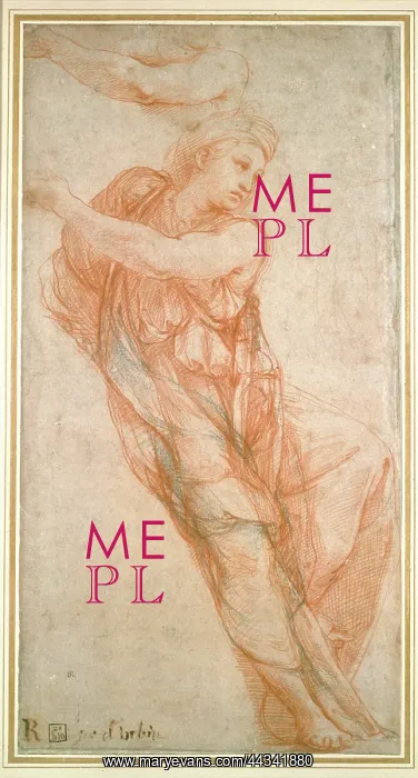 : The Phrygian Sibyl, drawing by Raphael : The Phrygian Sibyl, drawing by Raphael
