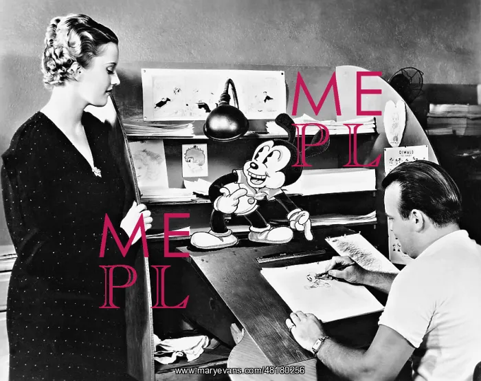 : Phyllis Brooks, Tex Avery and the cartoon character Oswald : Phyllis Brooks, Tex Avery and the cartoon character Oswald