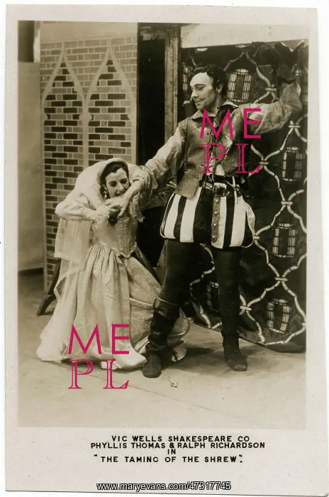 : Phyllis Thomas & Ralph Richardson as Katherine & Petruchio : Phyllis Thomas & Ralph Richardson as Katherine & Petruchio