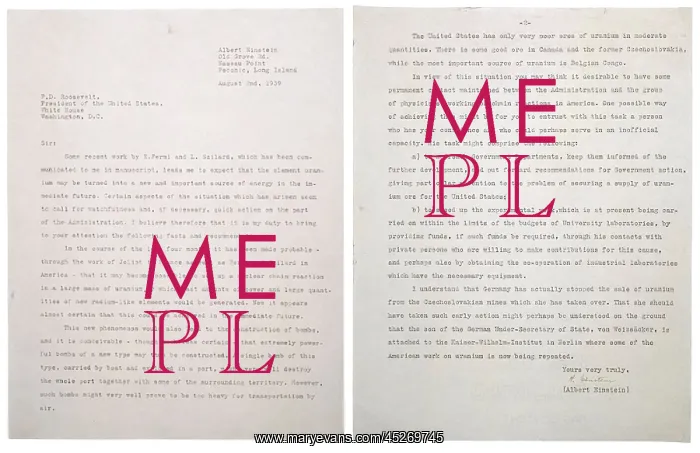 : Physicist Albert Einstein's letter to President : Physicist Albert Einstein's letter to President